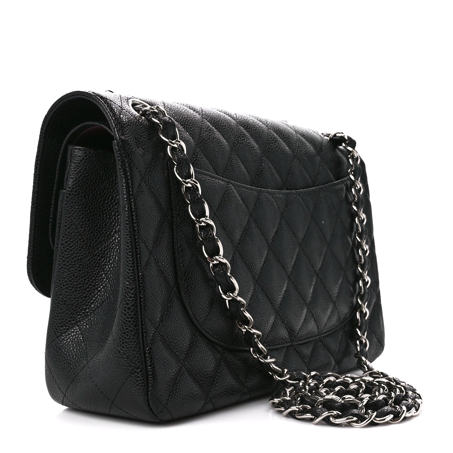 Chanel Caviar Quilted Jumbo Double Flap Black 3 of 12