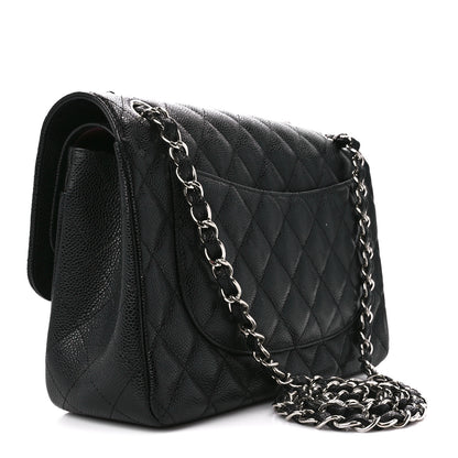Chanel Caviar Quilted Jumbo Double Flap Black 3 of 12