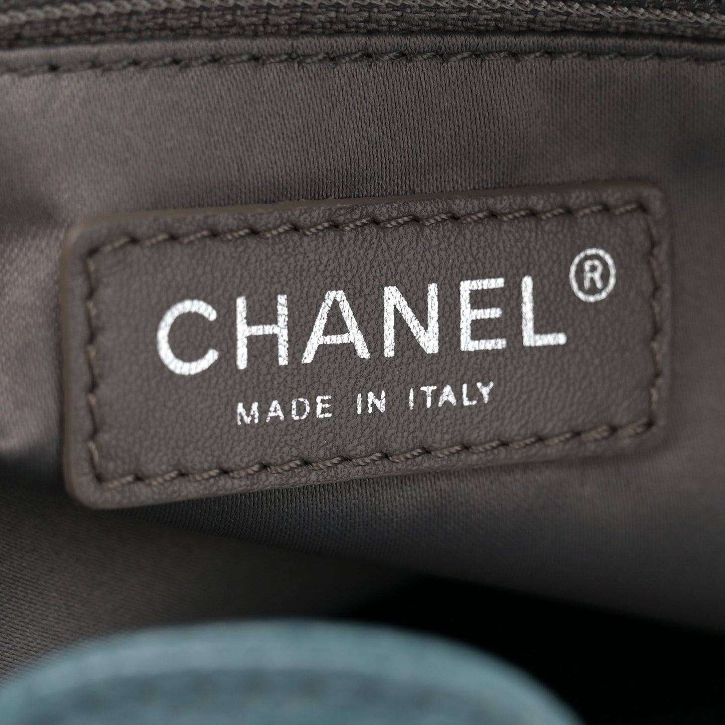 Caviar Quilted Petit Shopping Tote PST Blue