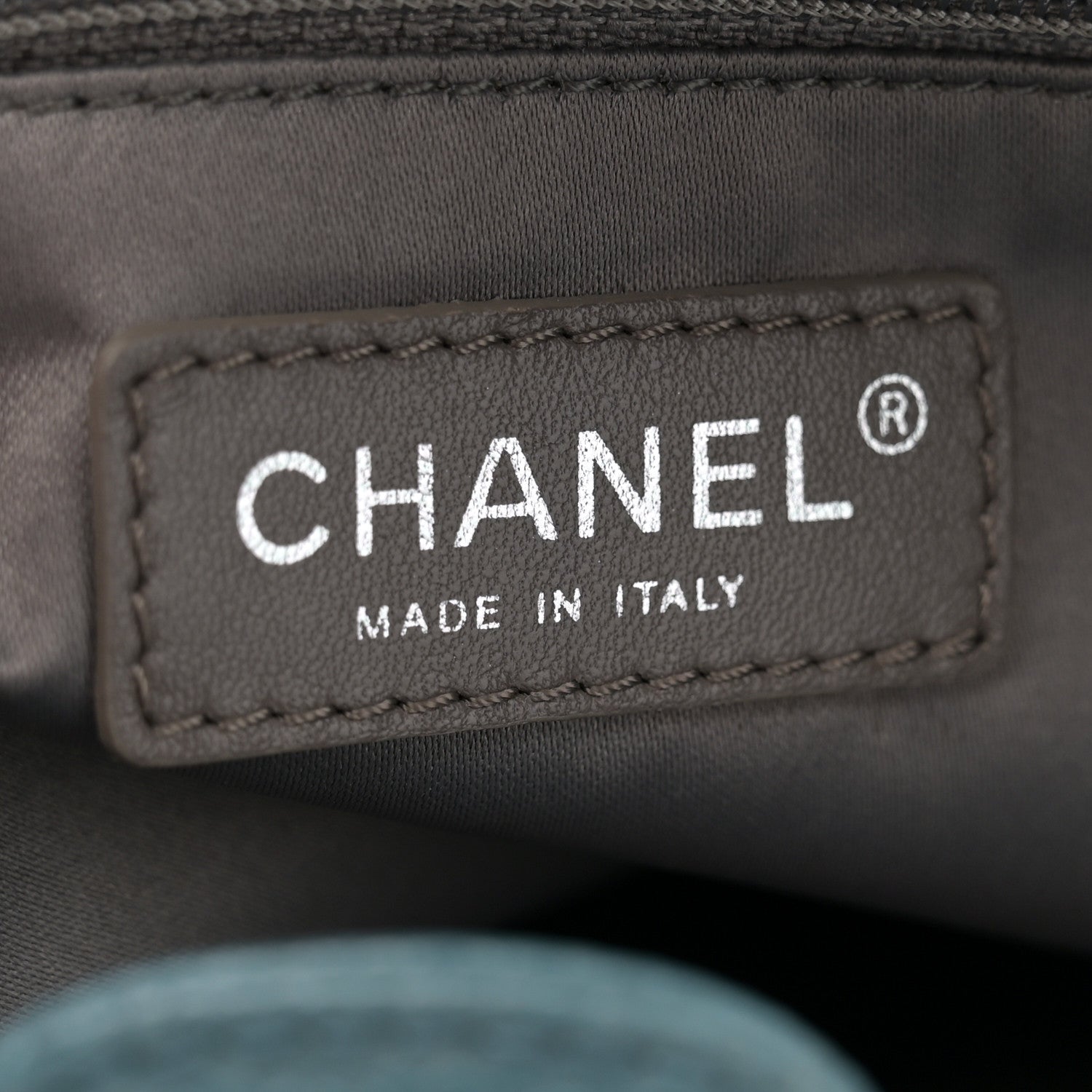 Chanel Caviar Quilted Petit Shopping Tote PST Blue 6 of 10