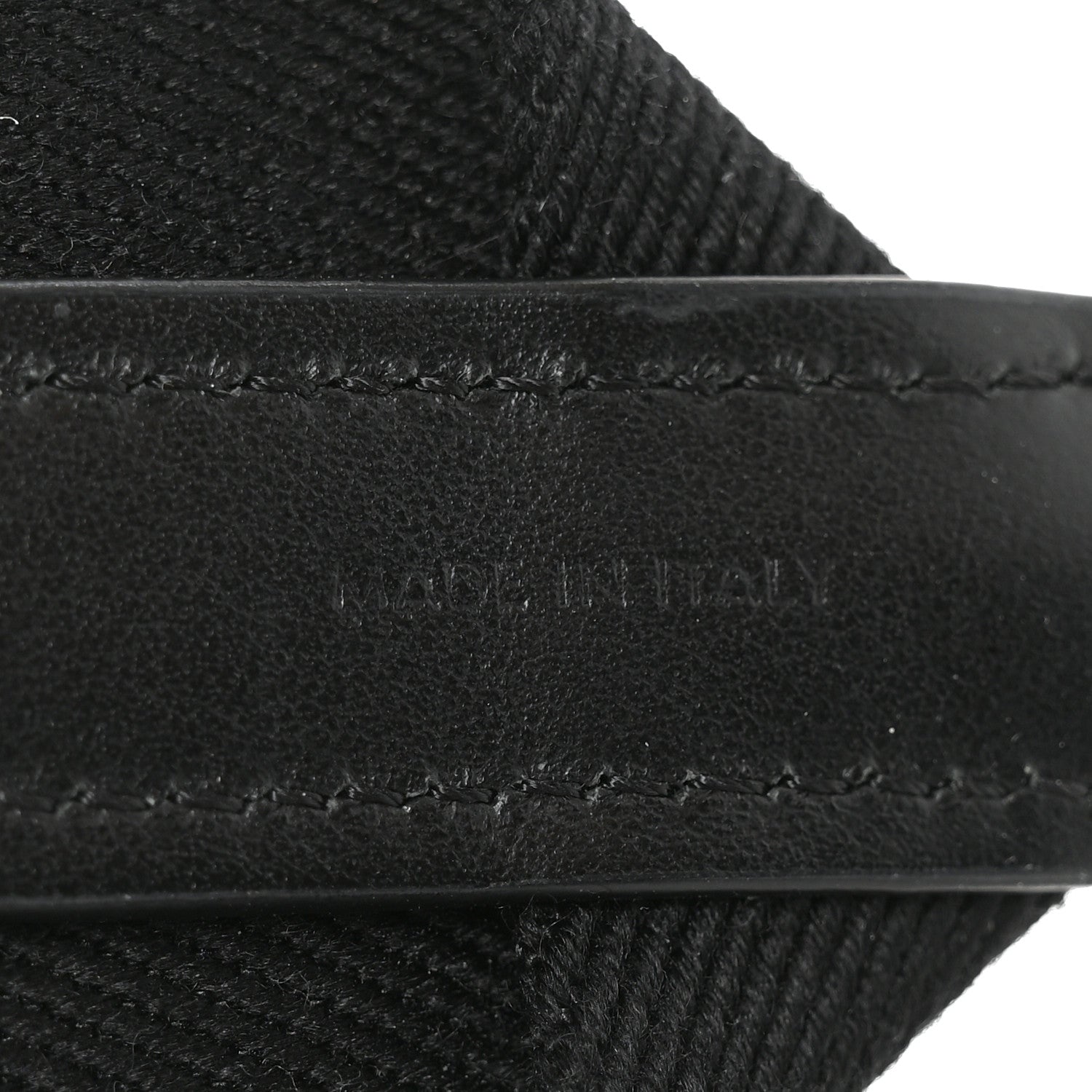 Celine Jacquard Wool Logo Short Strap Black Beige 4 of 4