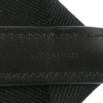 Celine Jacquard Wool Logo Short Strap Black Beige 4 of 4