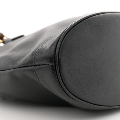 Gucci Calfskin Medium Diana Round Tote Bag Black Grey 9 of 12