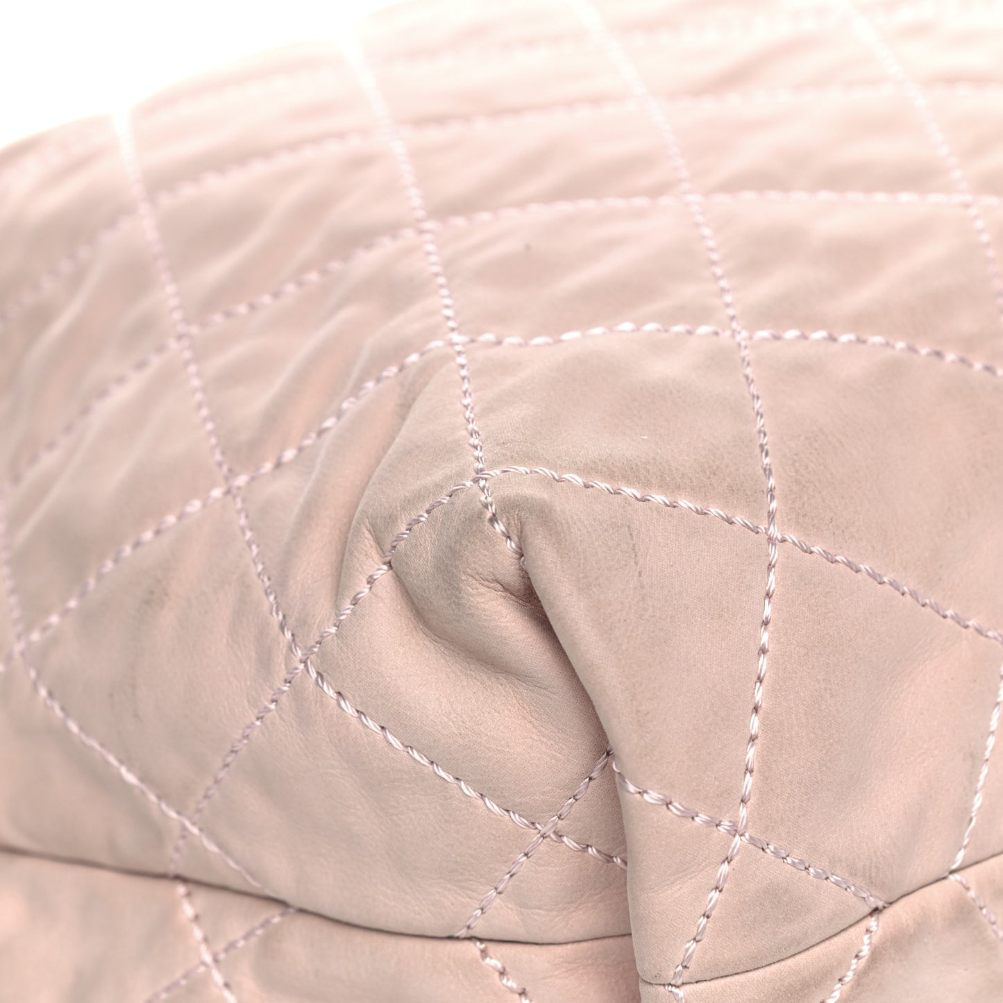 Iridescent Calfskin Quilted Coco Daily Hobo Rose Clair