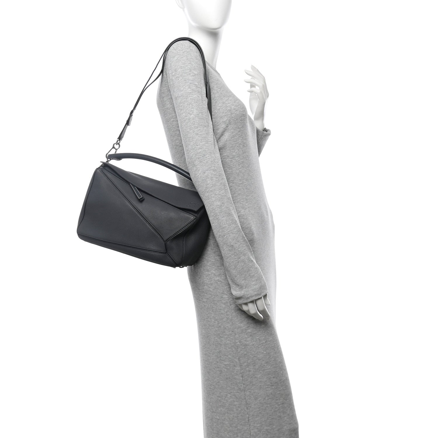 Loewe Calfskin Medium Puzzle Bag Grey 2 of 11