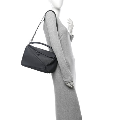 Loewe Calfskin Medium Puzzle Bag Grey 2 of 11