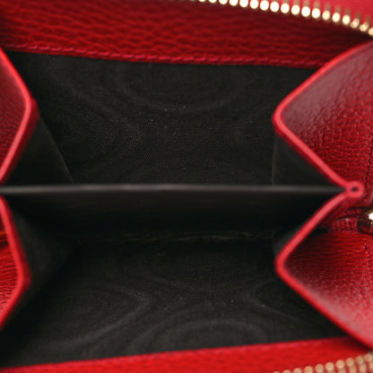 Gucci Monogram Dollar Calfskin Zip Around French Flap Wallet Beige Ebony Rosso 6 of 11