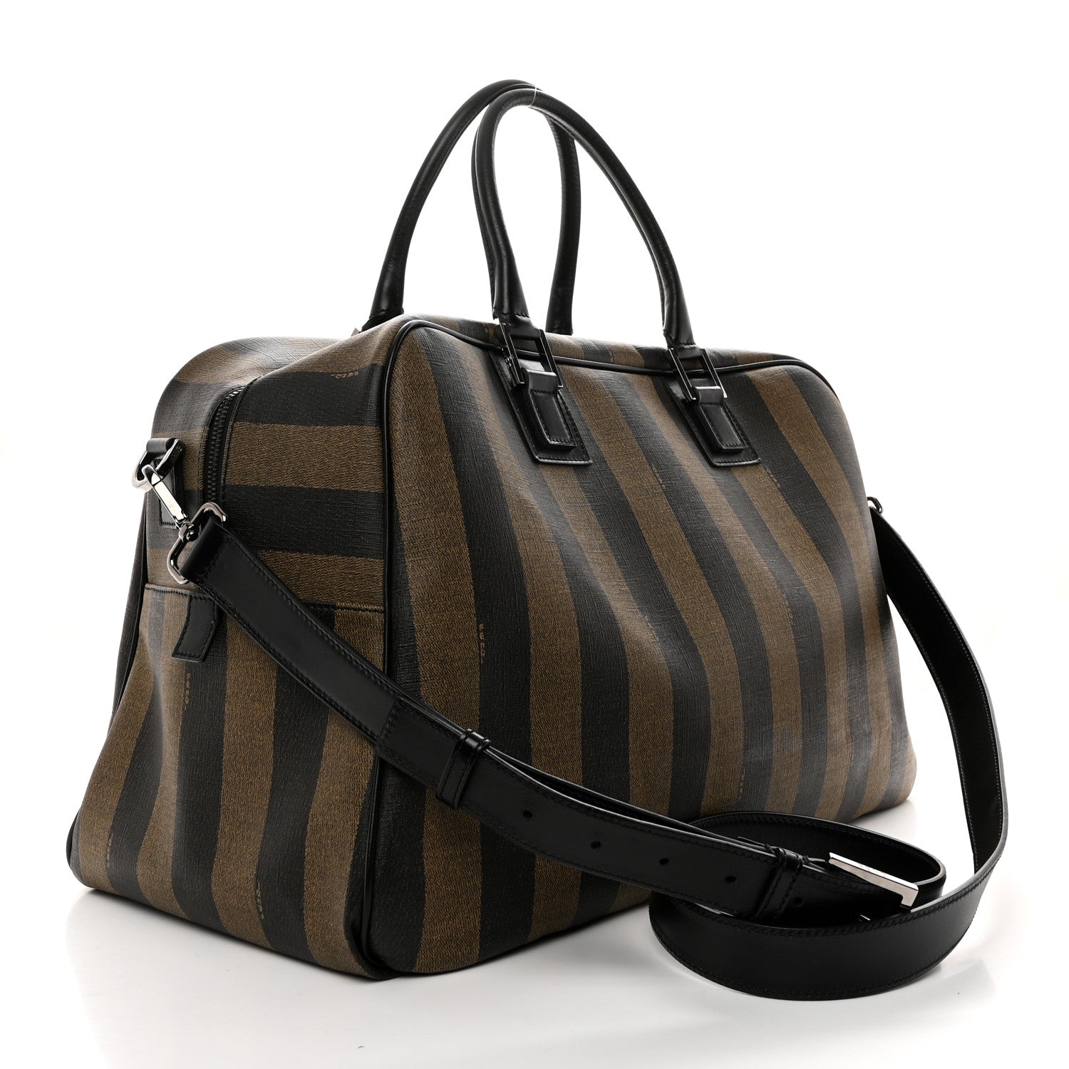 Fendi Pequin Spalmati Vitello Large Travel Bag Tobacco 2 of 9