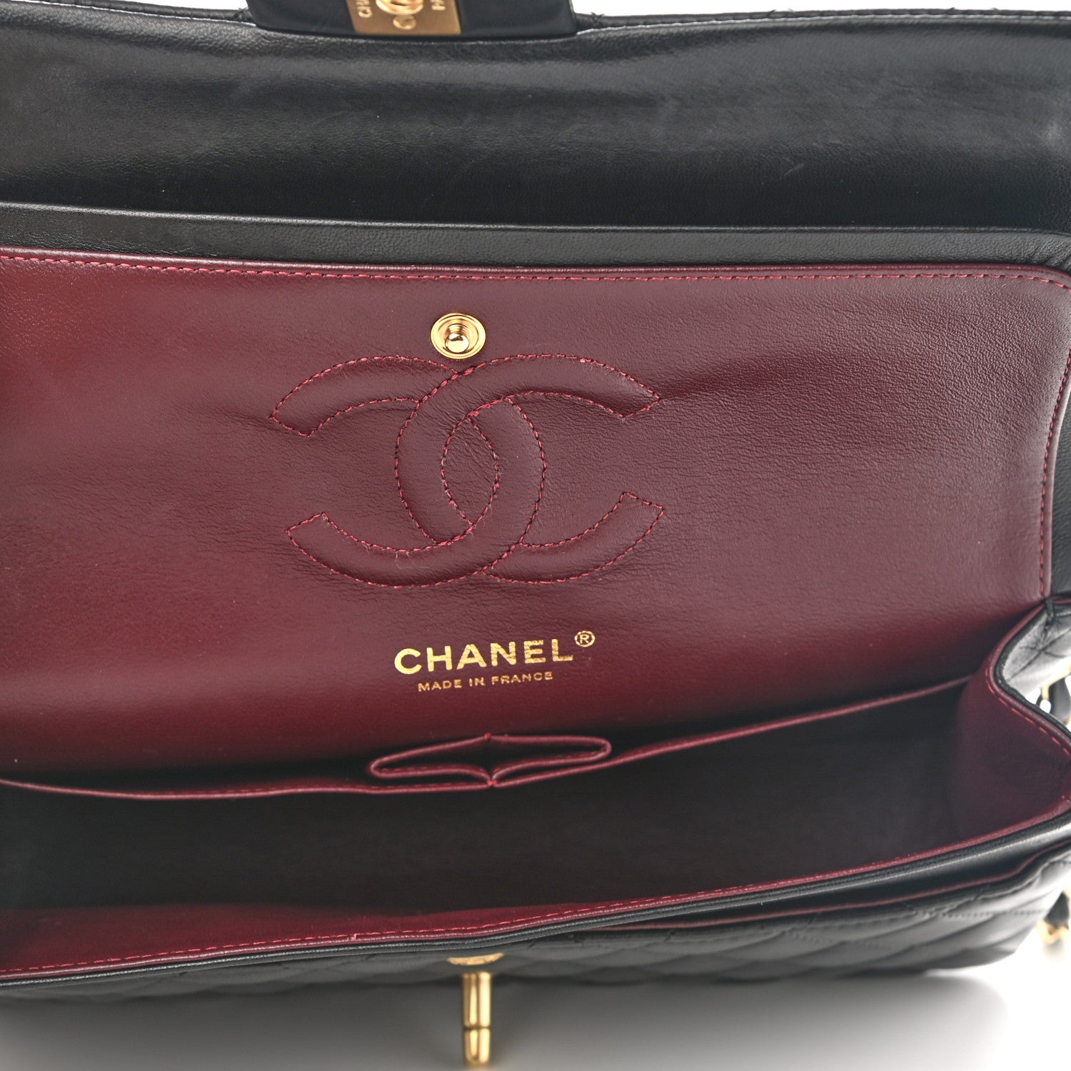 Chanel Lambskin Quilted Medium Double Flap Black 4 of 10
