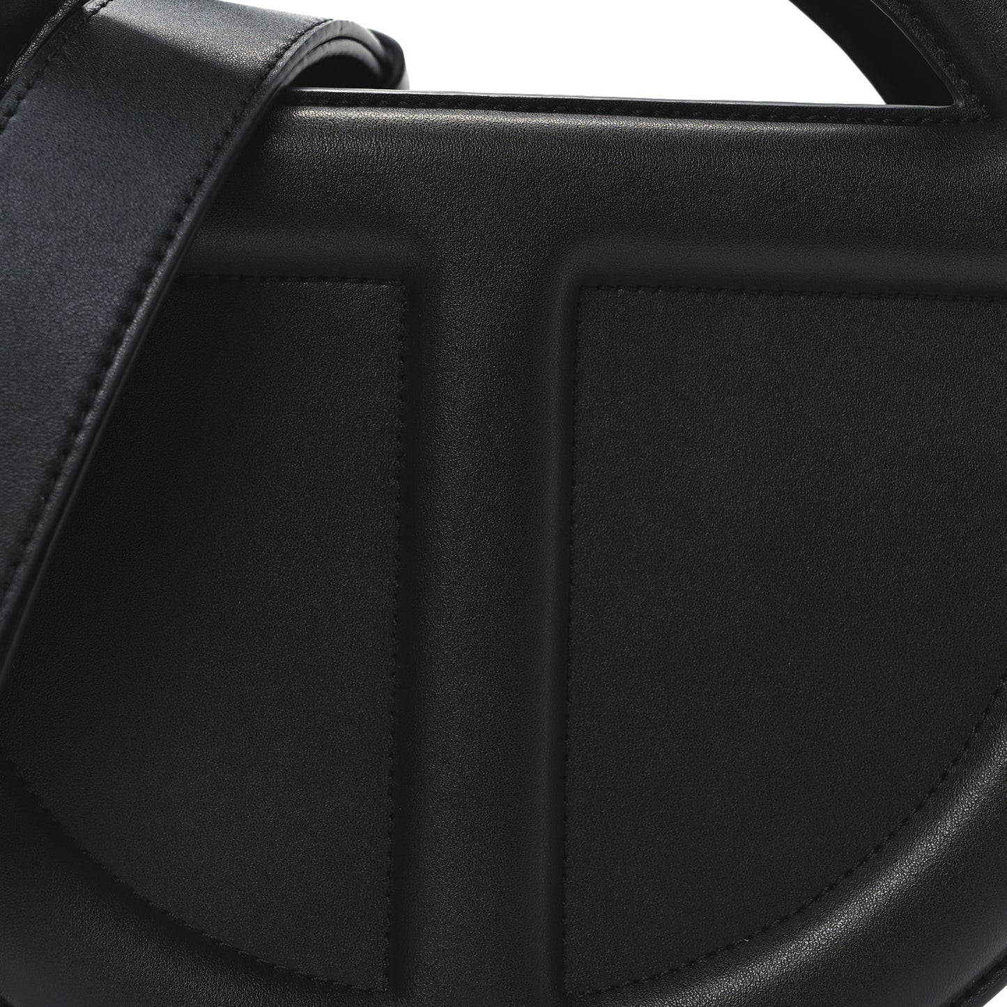 Vegan Leather Major Circle Bag Black