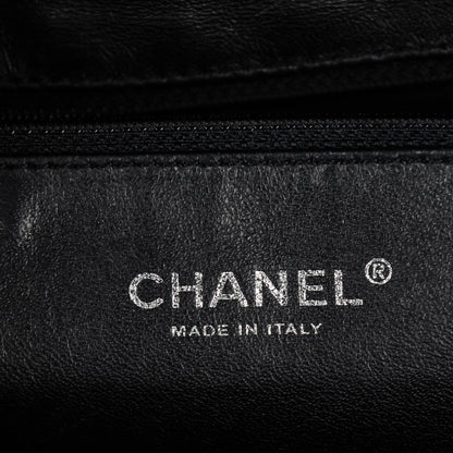Chanel Metallic Goatskin Medium Luxe Ligne Bowler Dark Silver 6 of 7