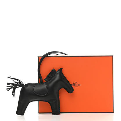 Hermes Milo Lambskin Grigri Rodeo Horse Bag Charm GM So Black 5 of 5