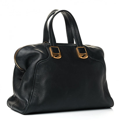 Fendi Vitello Dolce Marmol Large Chameleon Tote Black 2 of 4