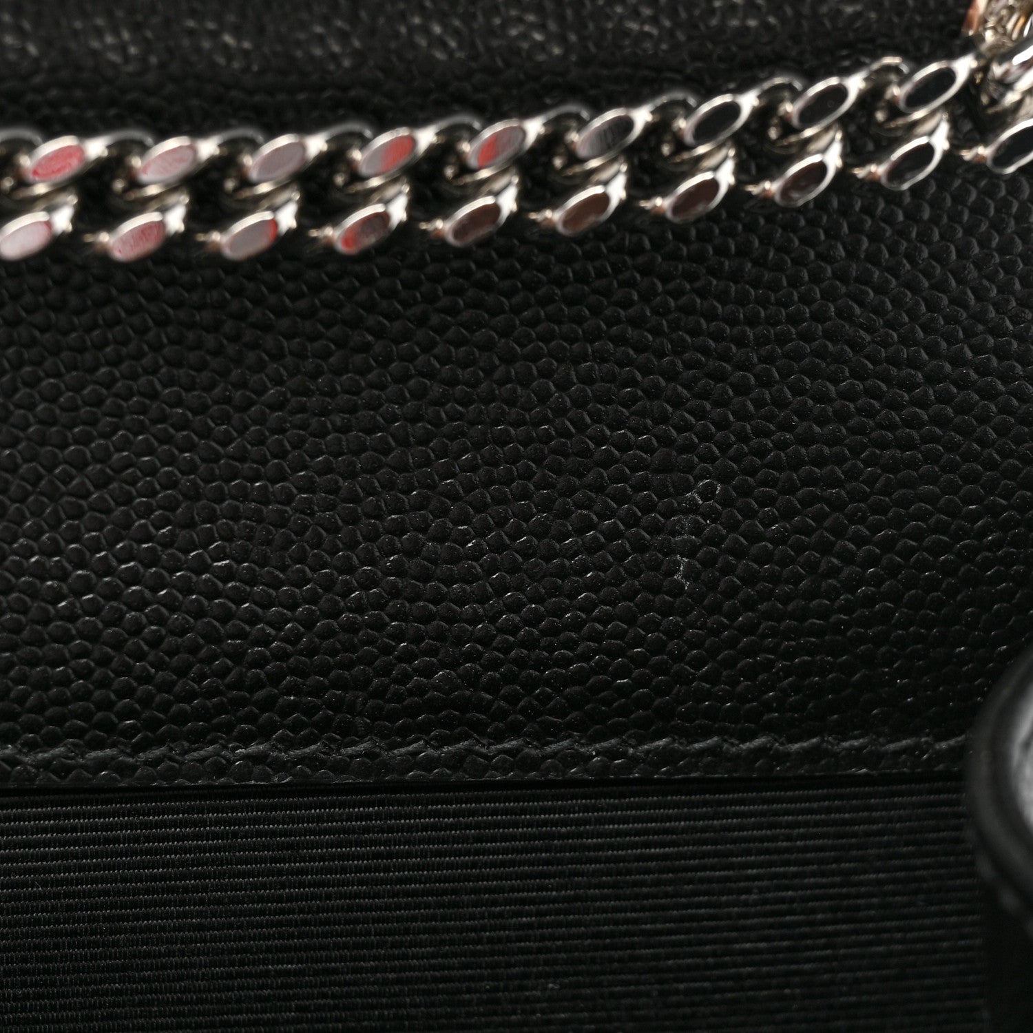 Saint Laurent Grain De Poudre Textured Mixed Matelasse Triquilt Small Monogram Satchel Black 9 of 13