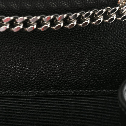 Saint Laurent Grain De Poudre Textured Mixed Matelasse Triquilt Small Monogram Satchel Black 9 of 13