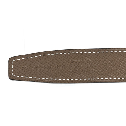 Hermes Epsom Swift 24mm Mini H Belt 85 34 Etoupe Black 3 of 4