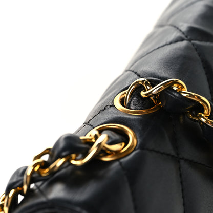 Chanel Lambskin Quilted Jumbo Double Flap Black 11 of 11