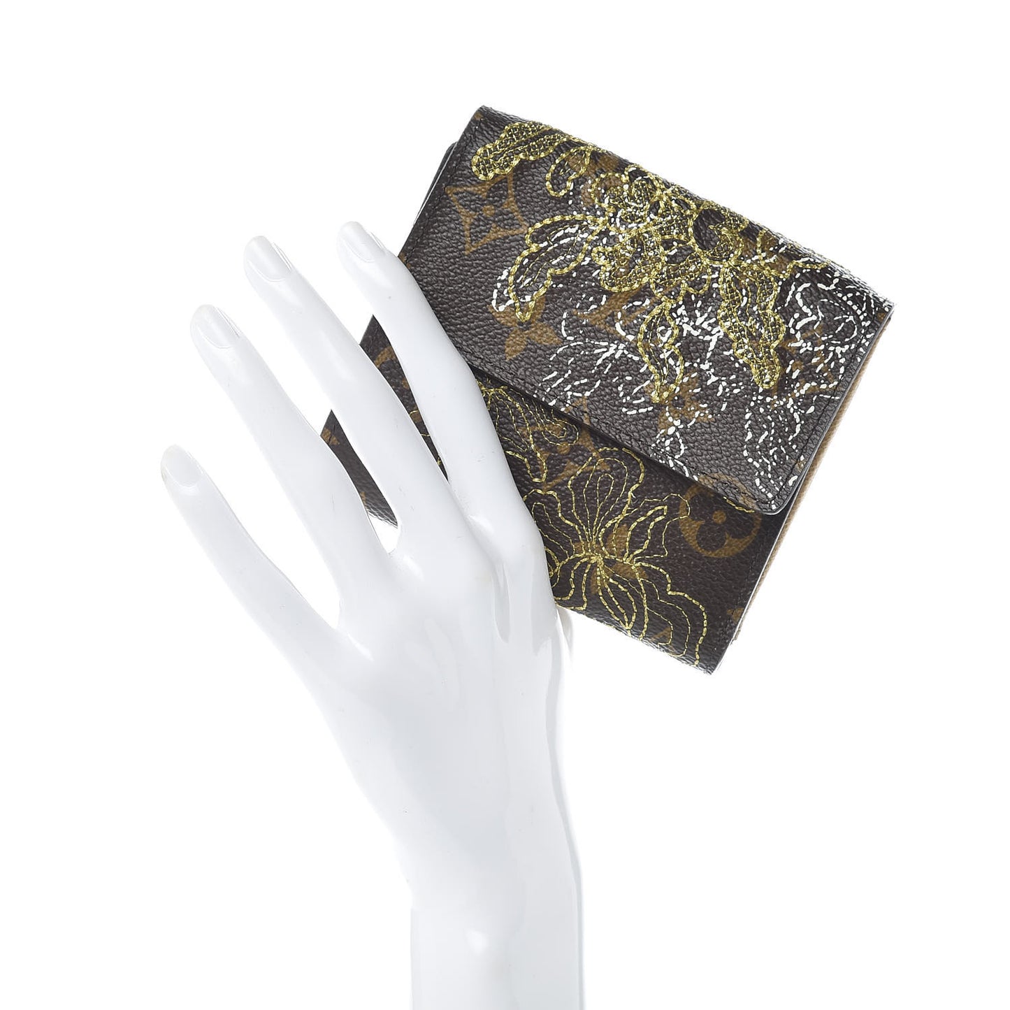 Monogram Dentelle Elise Wallet Gold