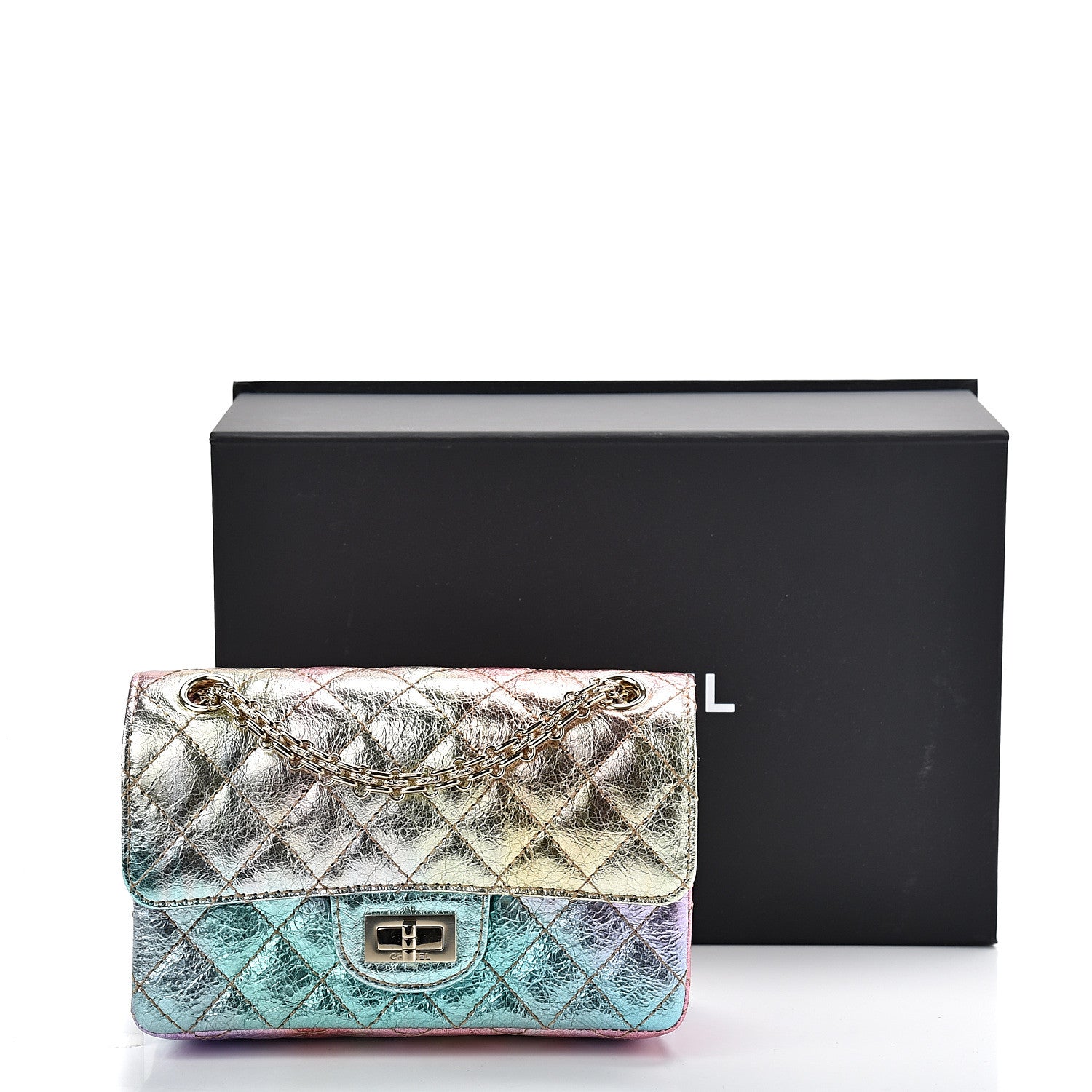 Chanel Metallic Goatskin Quilted Mini 2.55 Reissue Flap Multicolor 10 of 10