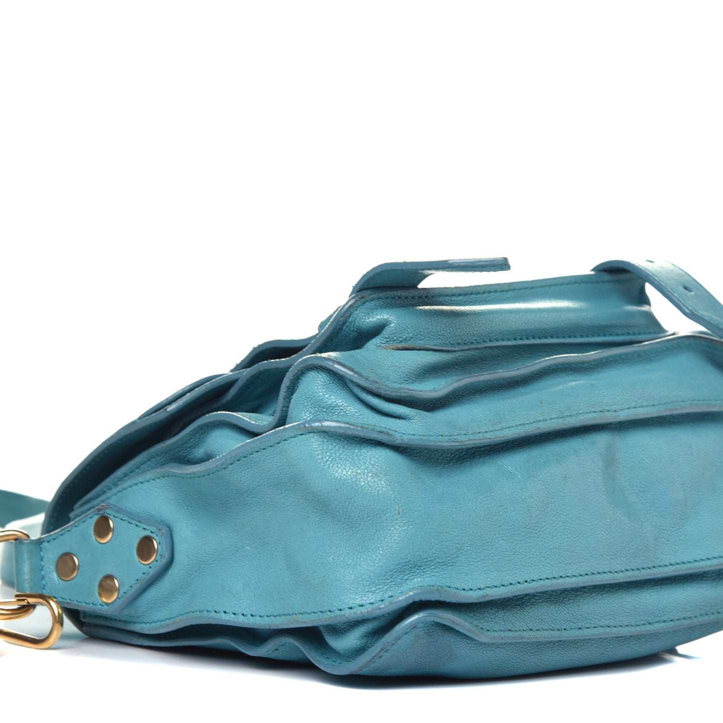 Lambskin PS1 Mini Pouch Messenger Bag Lagoon
