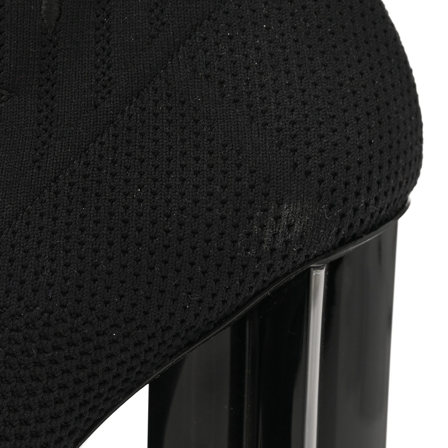 Monogram Stretch Fabric Silhouette Ankle Boots 36 Black