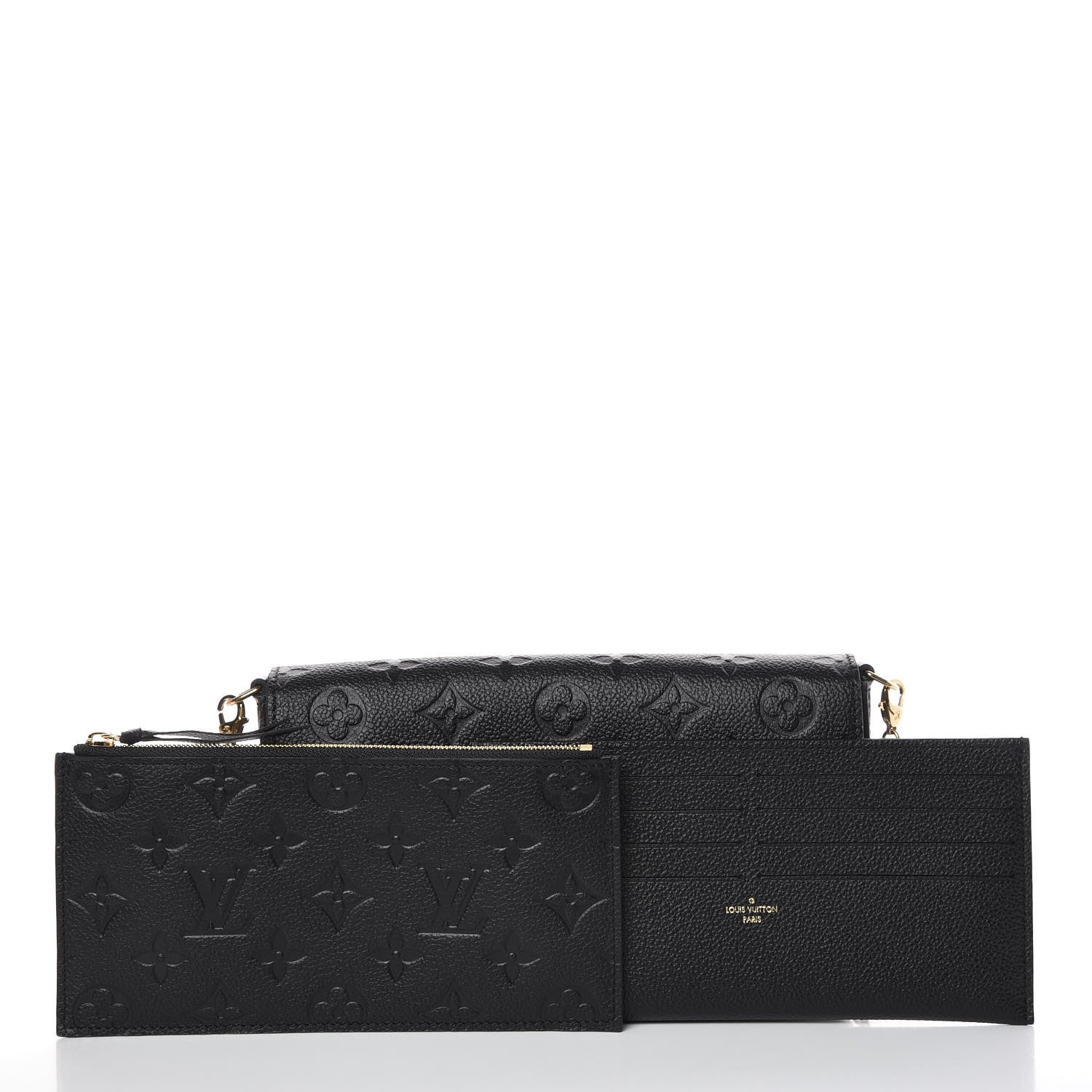 Louis Vuitton Empreinte Pochette Felicie Chain Wallet Black 3 of 10
