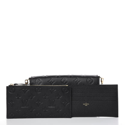 Louis Vuitton Empreinte Pochette Felicie Chain Wallet Black 3 of 10