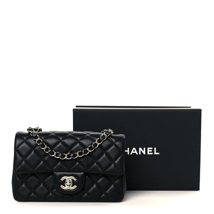 Chanel Lambskin Quilted Mini Rectangular Flap Black 12 of 12
