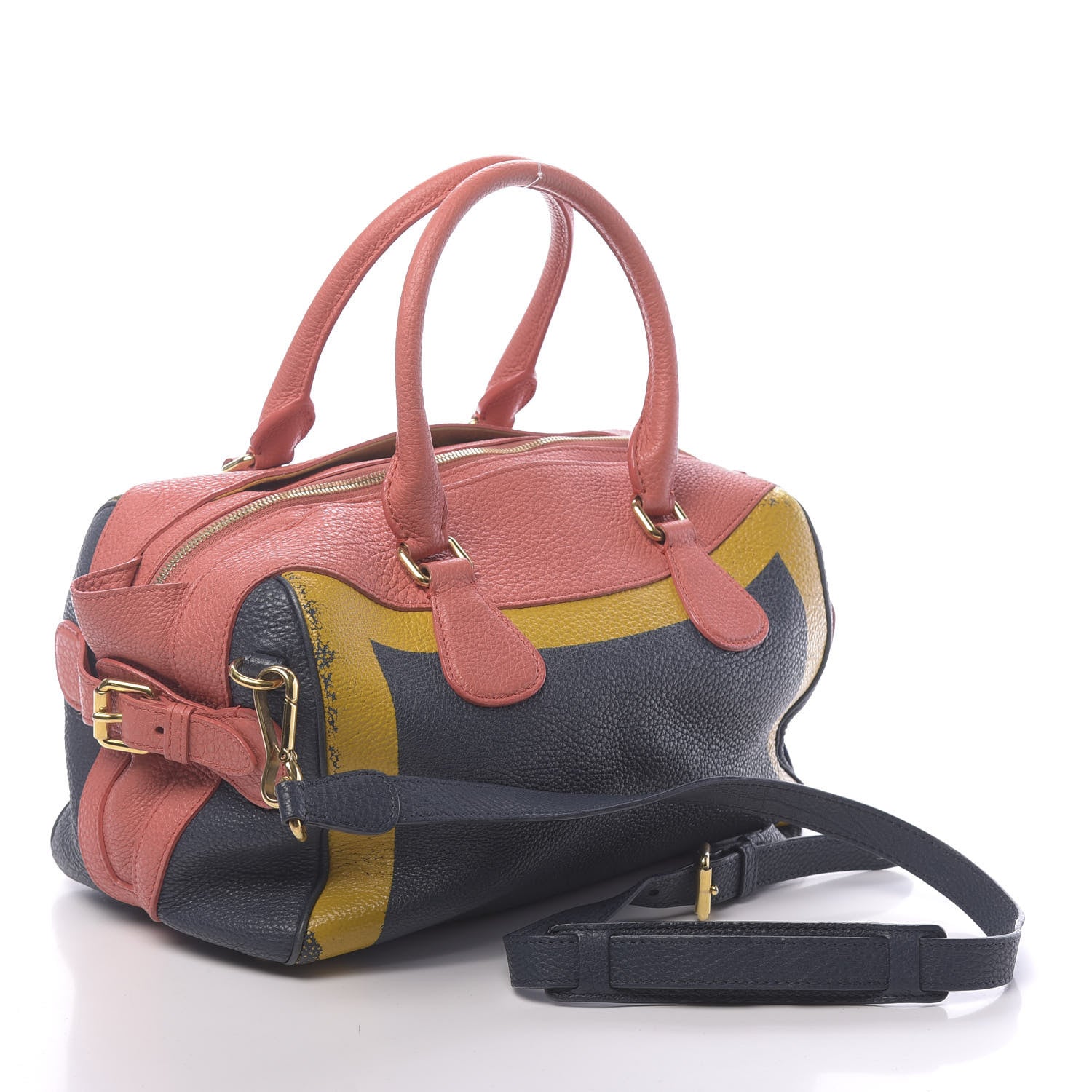 Burberry Grainy Calfskin Small The Bee Top Handle Storm Blue Bright Peony 3 of 21