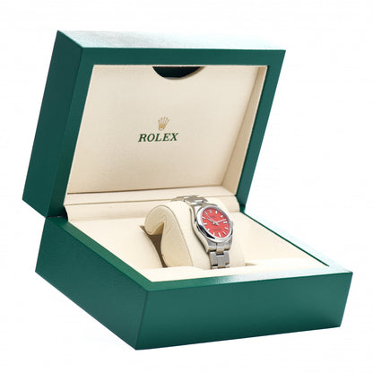 Rolex Stainless Steel 31mm Oyster Perpetual Watch Coral Red 277200 5 of 5