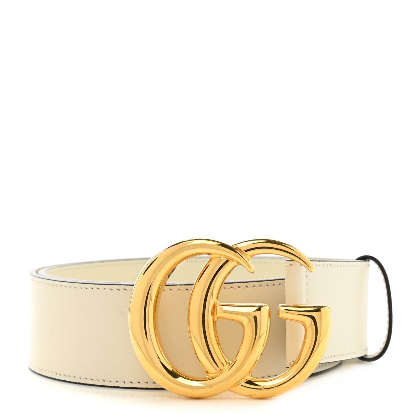 Plutone Calfskin Double G 40mm Belt 85 34 Mystic White