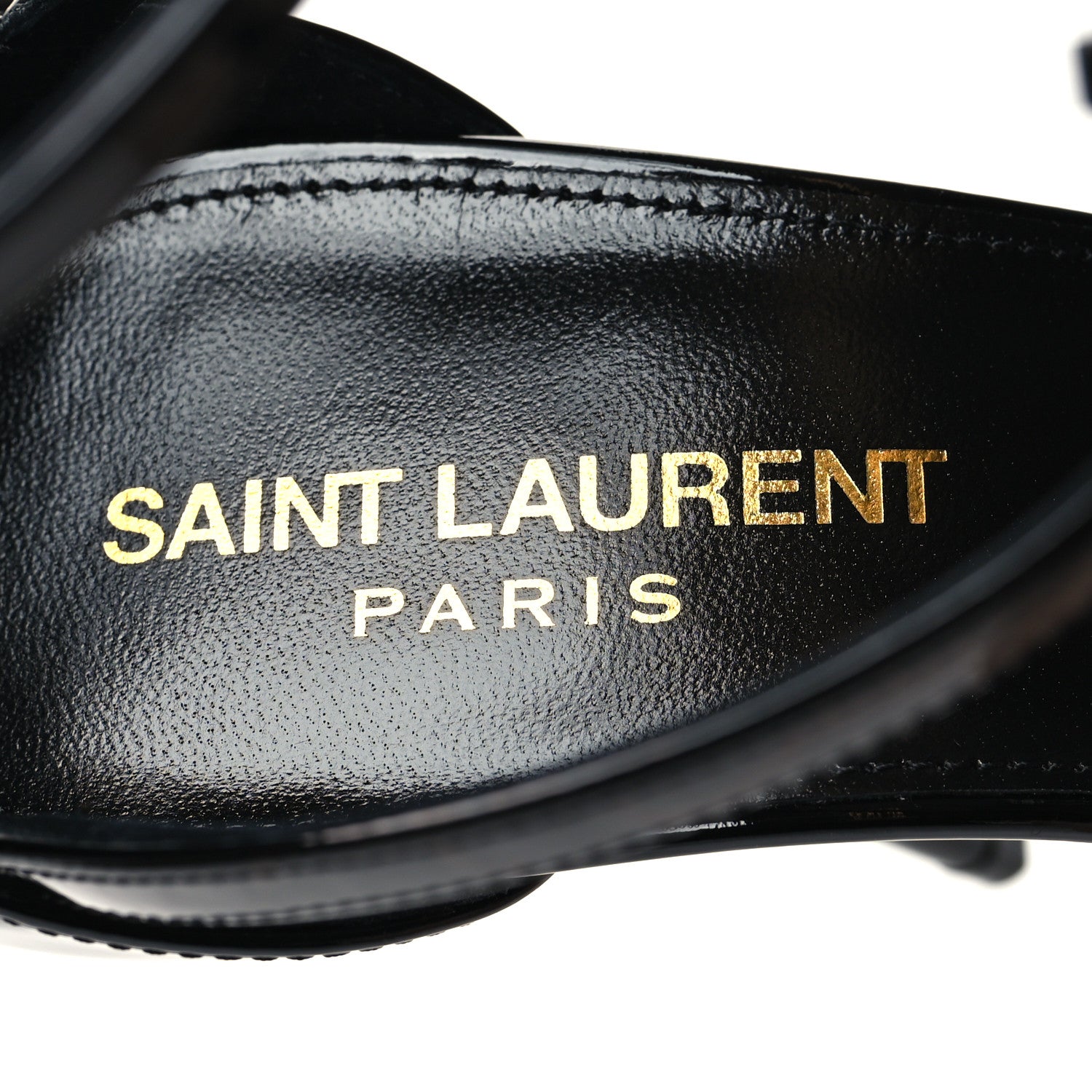 Saint Laurent Patent Cassandra 100 Sandals 38.5 Black 8 of 8
