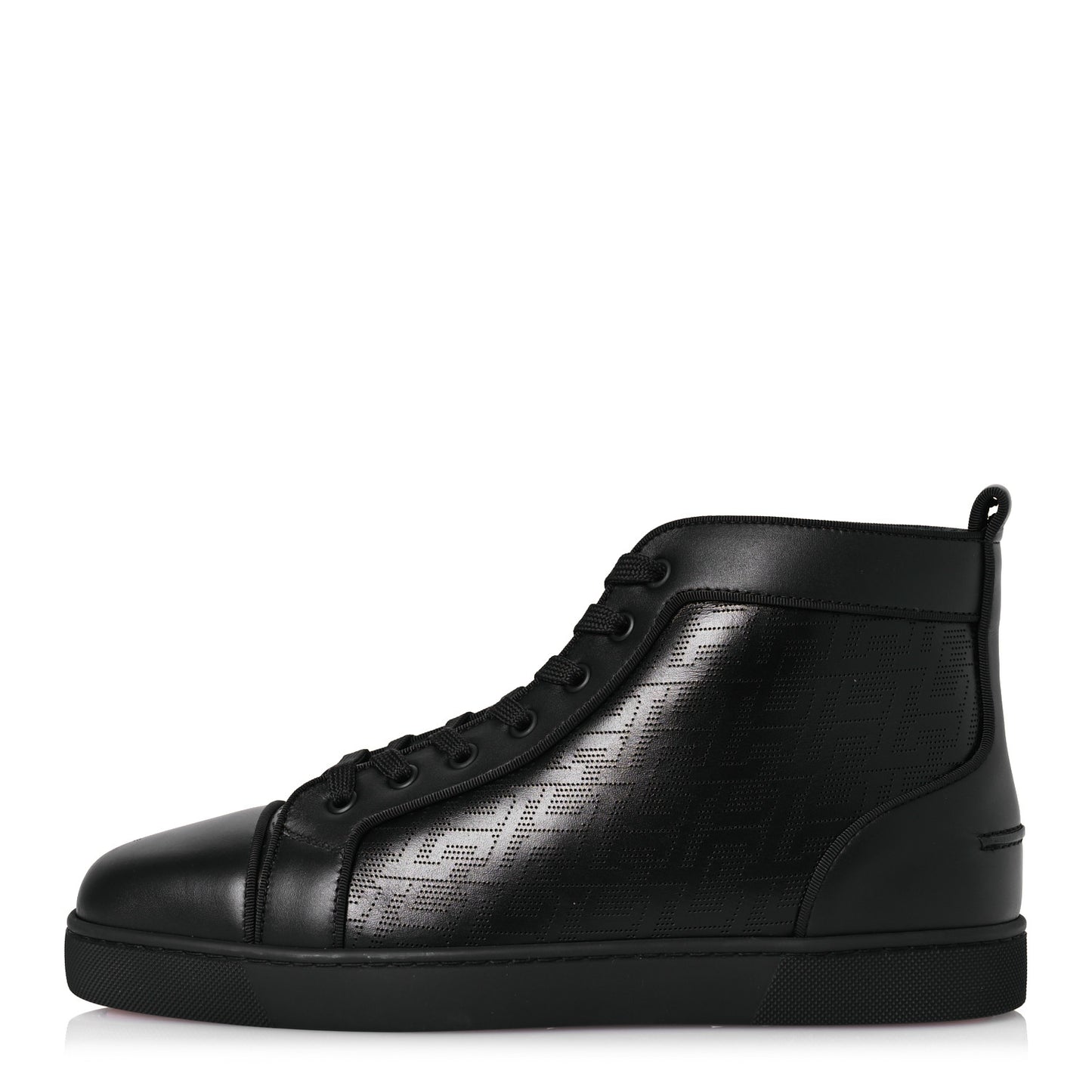 Calfskin Techno Perforated CL Mens Louis Orlato Flat Sneakers 43 Black