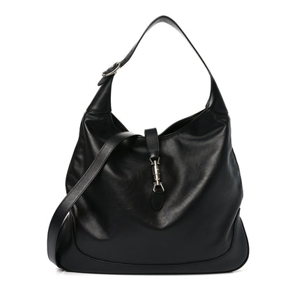 Gucci Calfskin Large Jackie 1961 Shoulder Bag Black 1 of 8