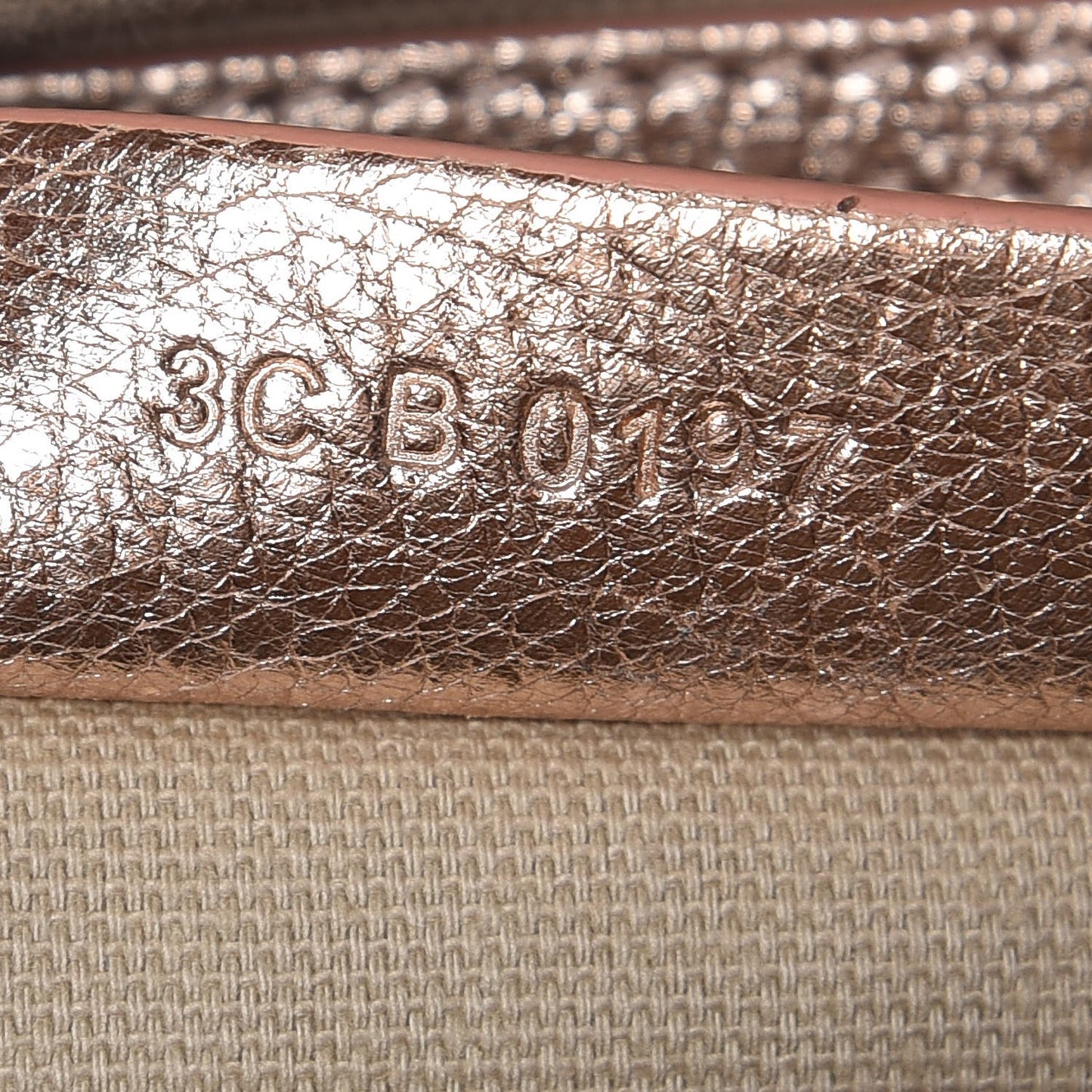 Metallic Sugar Goatskin Mini Antigona Light Pink