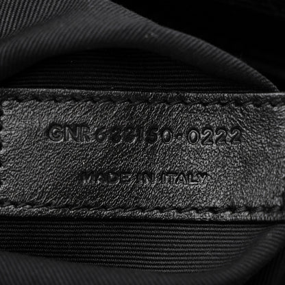 Saint Laurent Crocodile Embossed Lambskin Monogram Medium Niki Chain Satchel Black 7 of 10