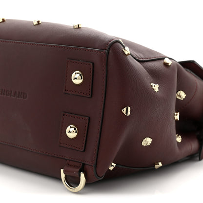 Mulberry Calfskin Studded Medium Cara Delevingne Convertible Satchel Oxblood 10 of 10