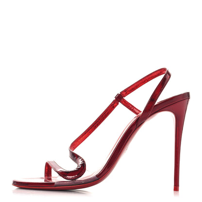 Christian Louboutin Metallic Patent Rosalie 100 Sandals 38 Loubi 1 of 9