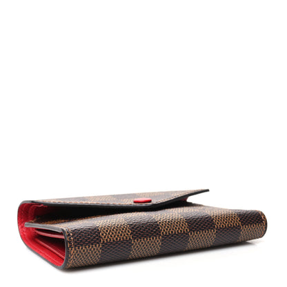 Louis Vuitton Damier Ebene Victorine Wallet Red 4 of 9
