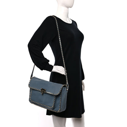 Valentino Garavani Vitello Rockstud Flap Shoulder Bag Light Stone 3 of 20