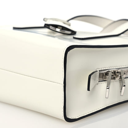 Prada Spazzolato Mini Re-Edition 1995 Double Handle Handbag White 12 of 14
