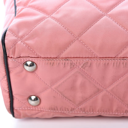 Prada Tessuto Nylon Quilted Shoulder Bag Rosa Black 14 of 18