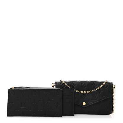 Louis Vuitton Empreinte Pochette Felicie Chain Wallet Black 2 of 10