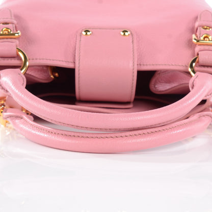 Miu Miu Goatskin Madras Shopping Tote Rosa 8 of 8