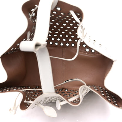 Alaia Calfskin Grommet Rose-Marie 28 Bag White 6 of 24