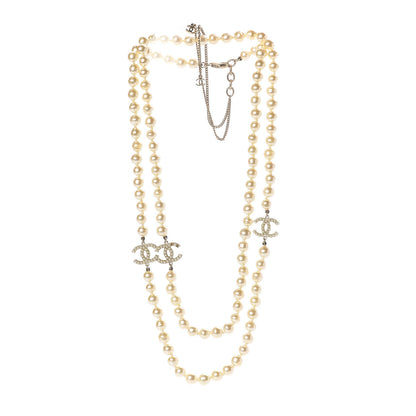 Chanel Pearl CC Long Necklace Gold 3 of 6