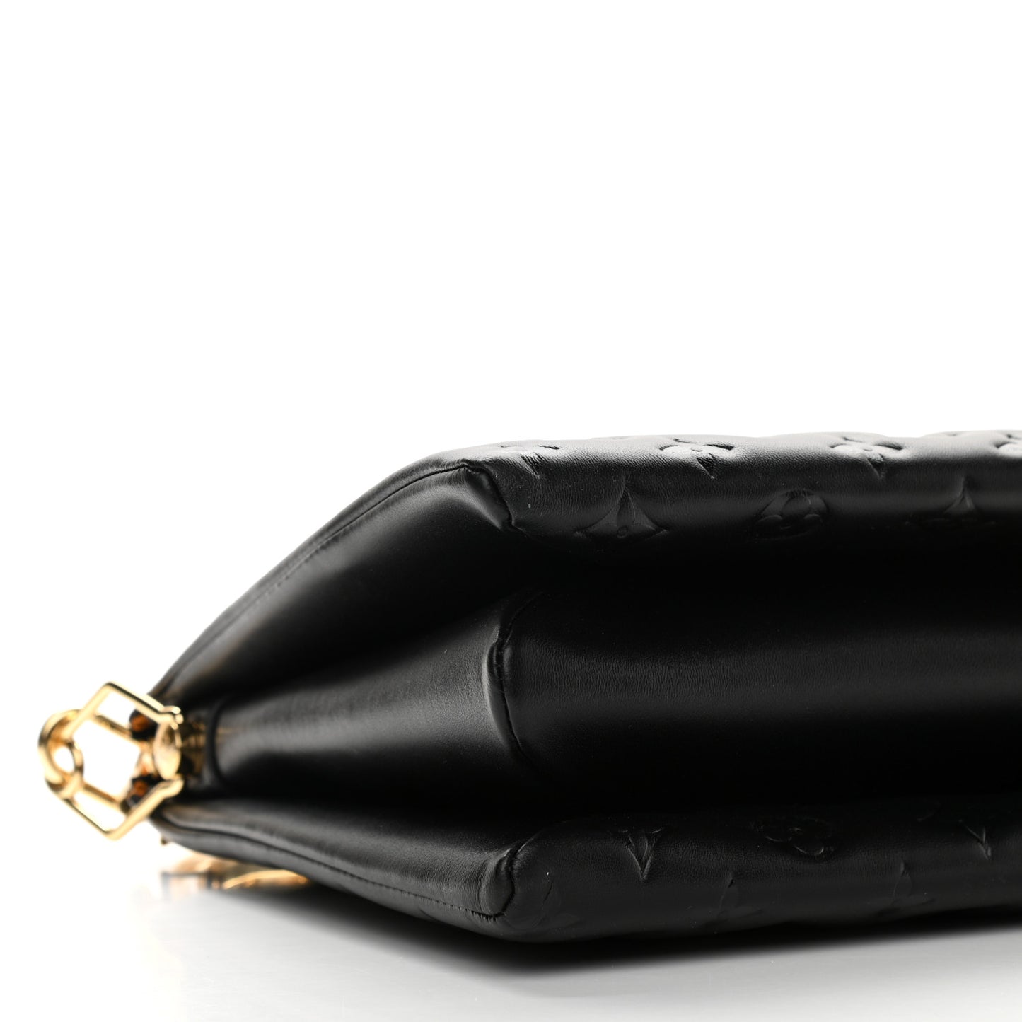 Lambskin Embossed Monogram Coussin MM Black