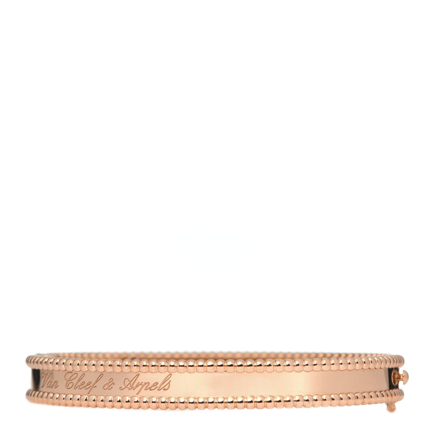 18K Rose Gold Perlee Signature Bangle Bracelet M