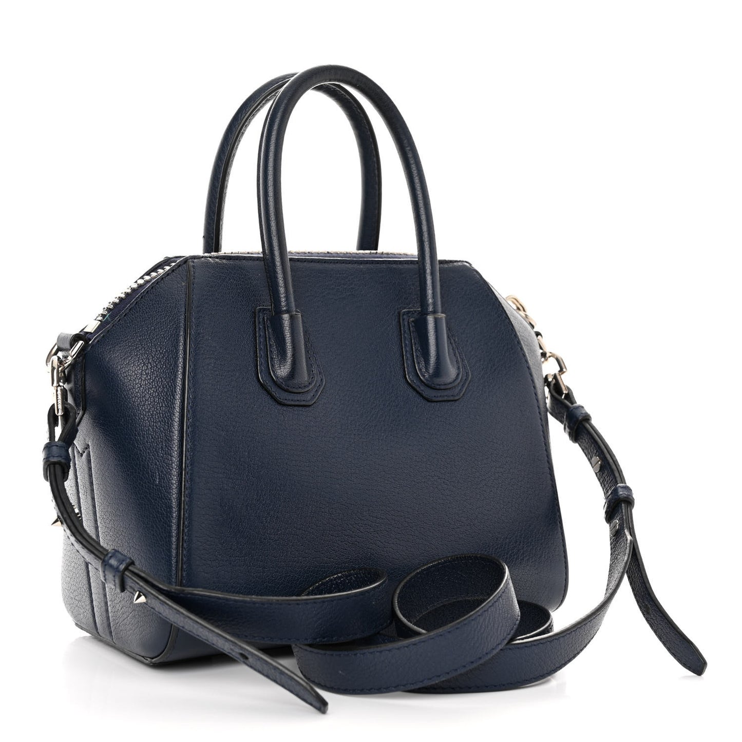 Sugar Goatskin Mini Antigona Navy