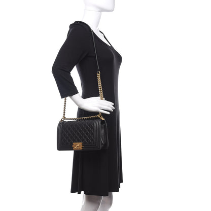 Chanel Lambskin Quilted Medium Boy Flap Black 2 of 13